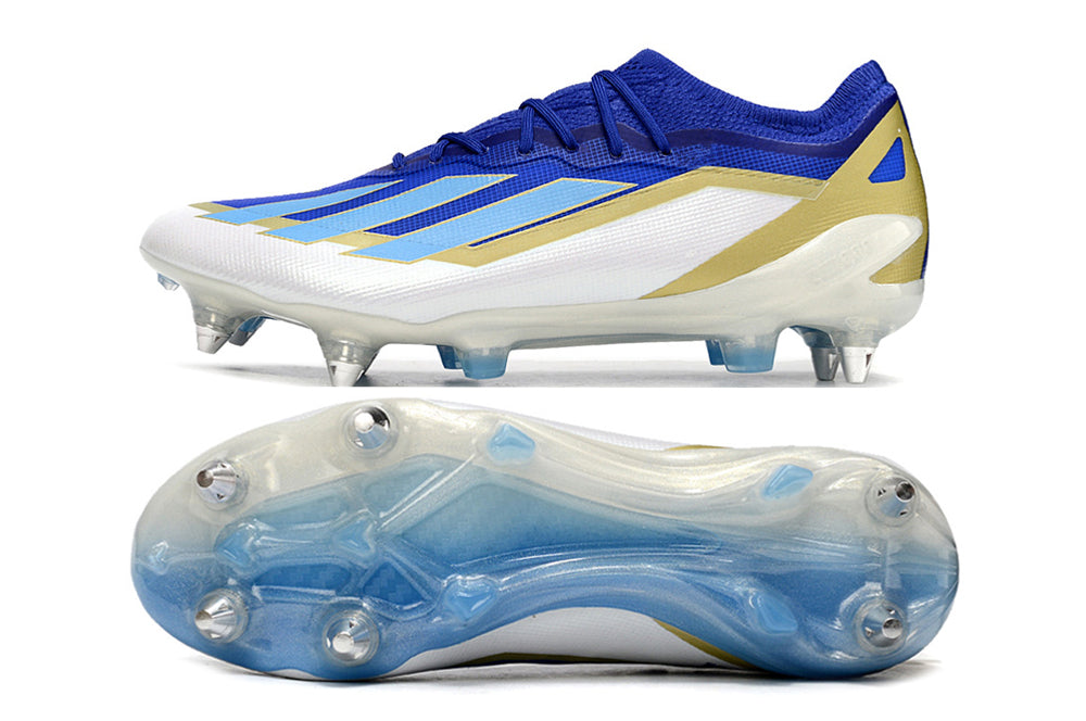 adidas X crazyfast elite metal-SG in blue/white/gold