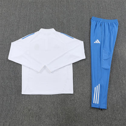 Real Madrid 25/26 Tracksuit - White & Blue