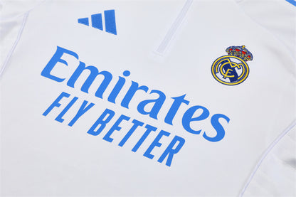 Real Madrid 25/26 Tracksuit - White & Blue