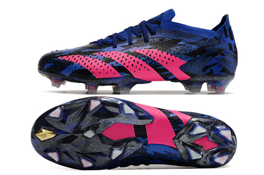 adidas predator elite fg in black/blue/pink