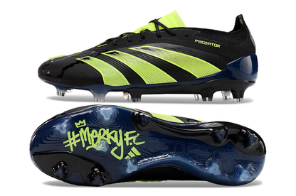 adidas predator elite, black/lime, available in FG (with laces and without), and with tongue.