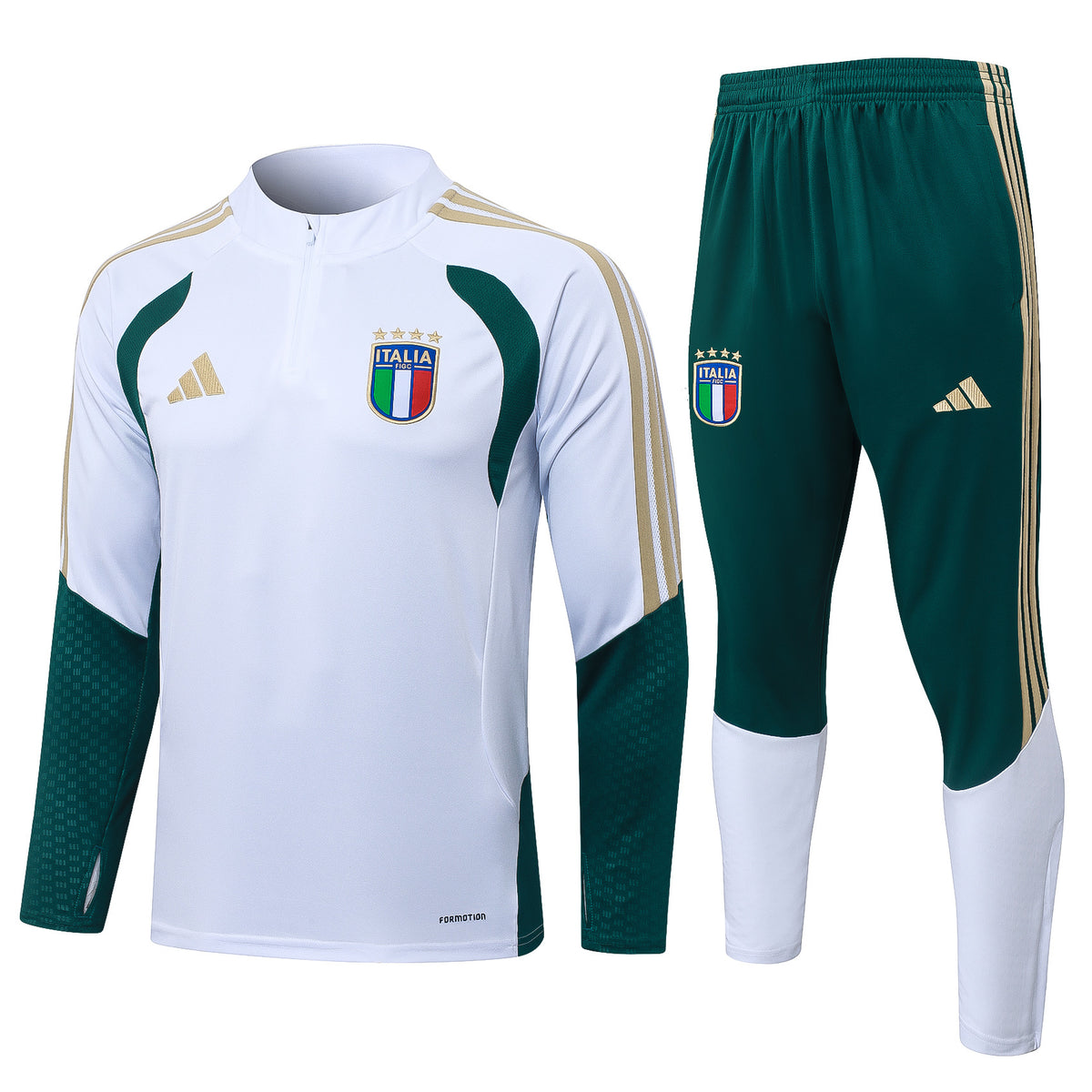 Italy 26/27 Tracksuit - White & Green