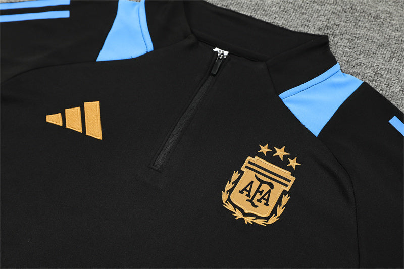 Argentina 24/25 Tracksuit - Black & Blue