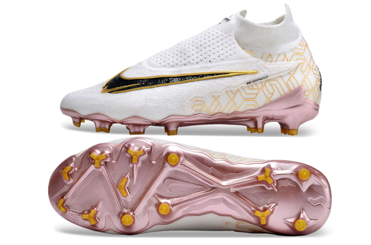 nike phantom gx elite fg high white/gold