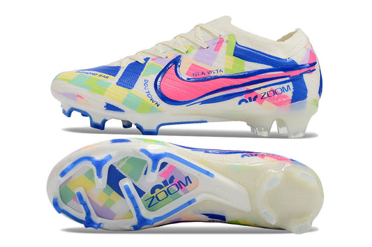 nike air zoom mercurial vapor 15 elite, white/colorful, available in FG, turf, futsal, and metal-sg.