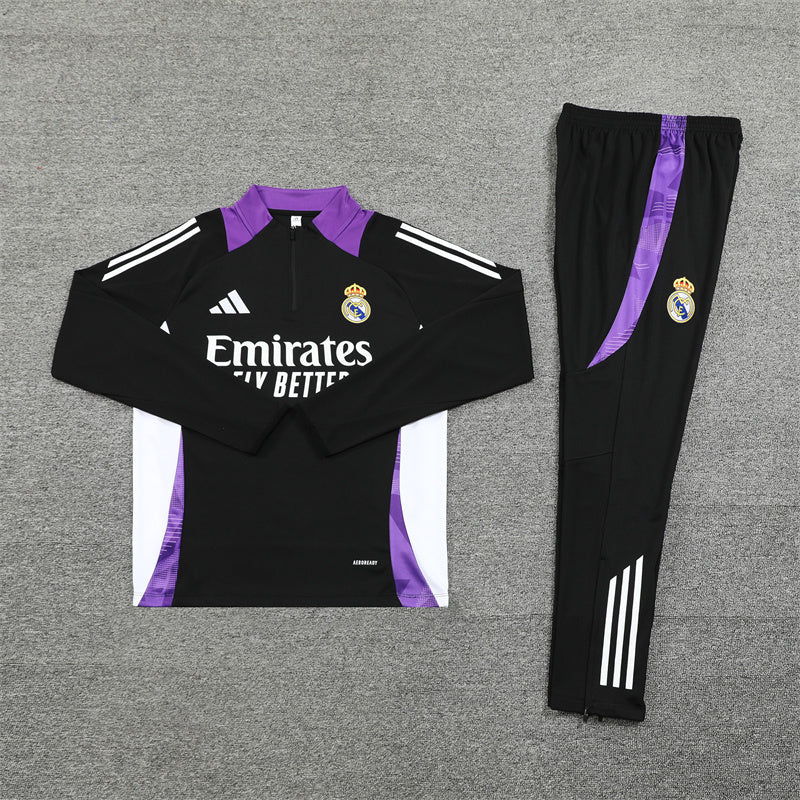 Real Madrid 24/25 Tracksuit - Black