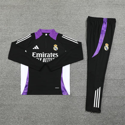Real Madrid 24/25 Tracksuit - Black