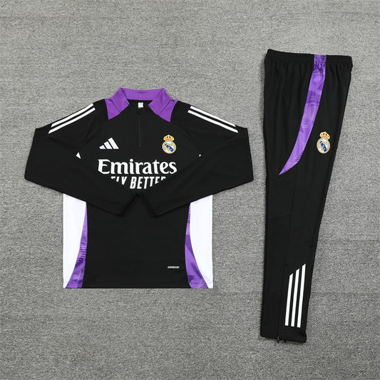 Real Madrid 24/25 Tracksuit - Black