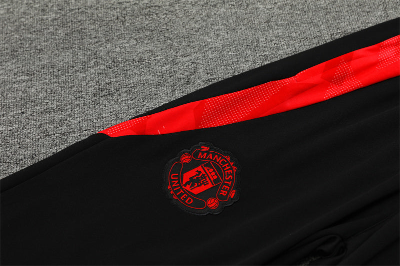 Manchester United 24/25 Tracksuit - Black & Red