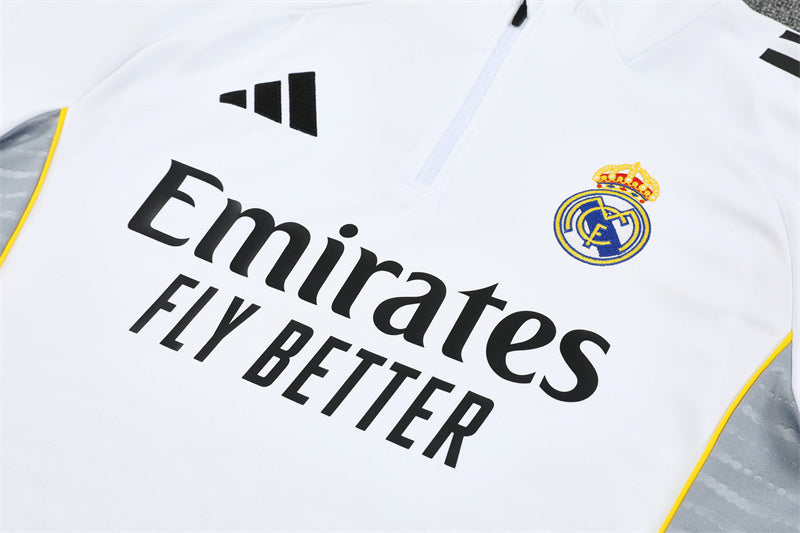 Real Madrid 25/26 Tracksuit - White & Black