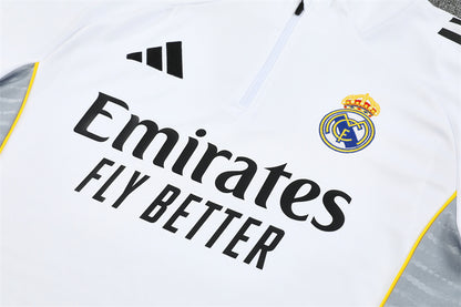 Real Madrid 25/26 Tracksuit - White & Black