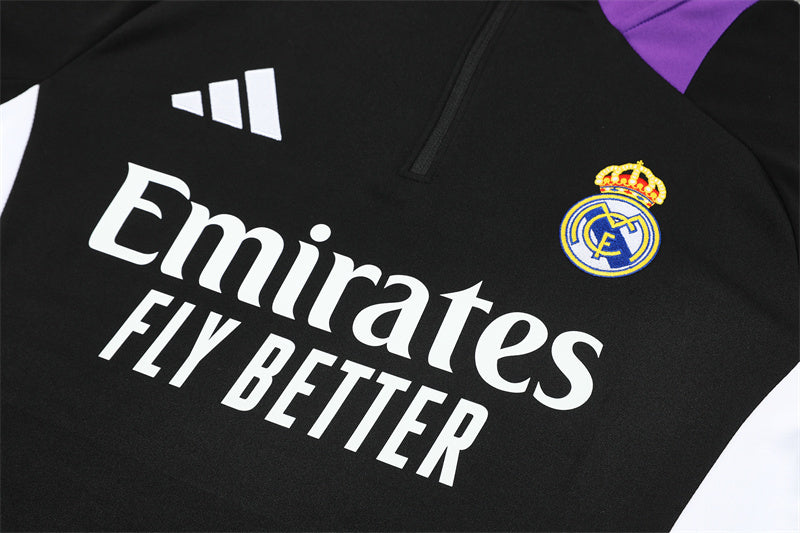 Real Madrid 24/25 Tracksuit - Black