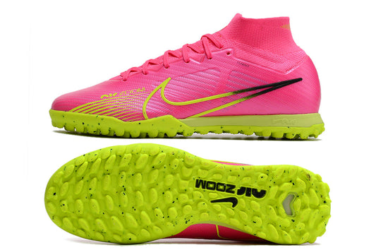 nike air zoom mercurial superfly 9 elite turf pink/yellow
