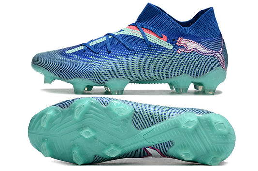 Puma future ultimate 7, blue/green, available in FG and turf.
