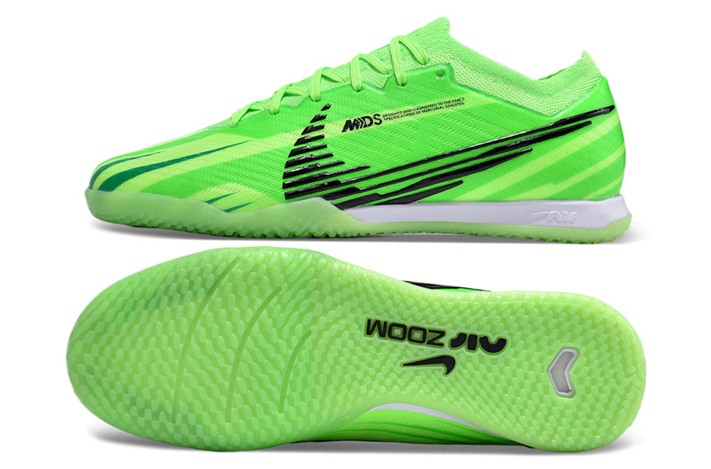 nike air zoom mercurial vapor 15 elite futsal green/black