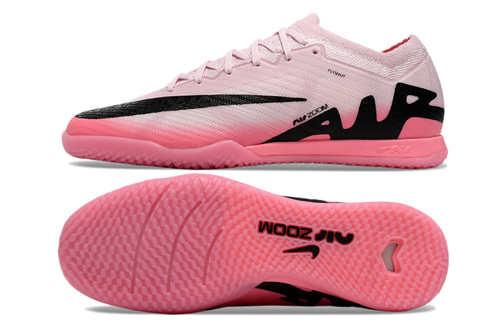 nike air zoom mercurial vapor 15 elite, pink/black, available in FG, turf, futsal, and sg-metal.