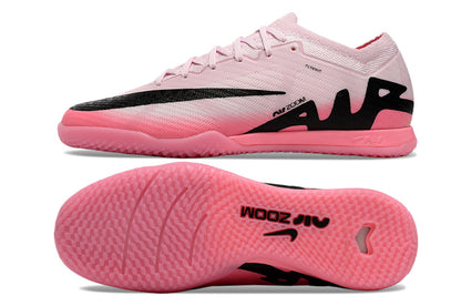 nike air zoom mercurial vapor 15 elite, pink/black, available in FG, turf, futsal, and sg-metal.