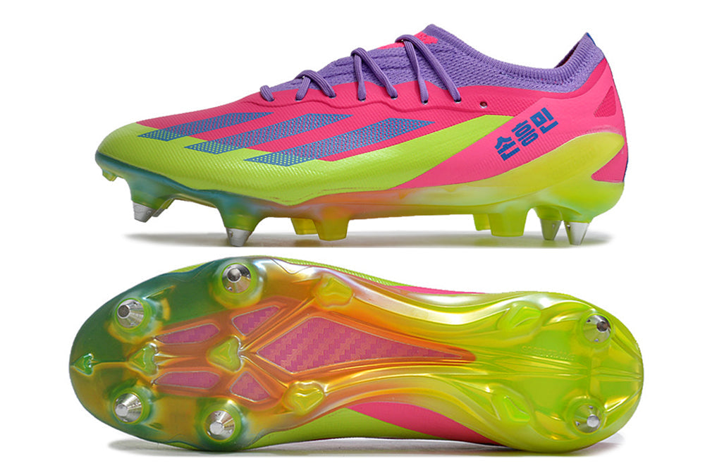 adidas x crazyfast elite metal-sg in blue/pink/green