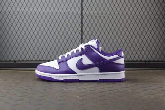 Nike dunk low court purple, all sizes available.
