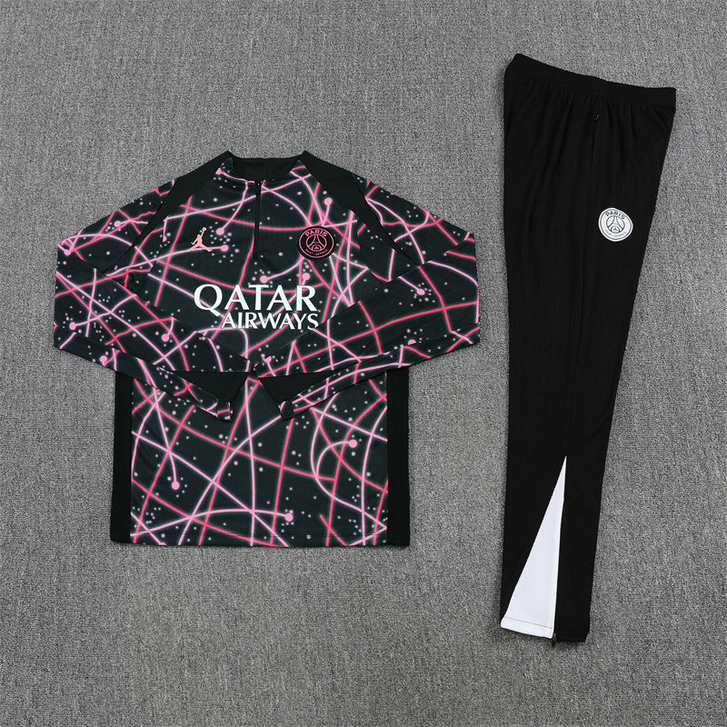 PSG 25/26 Tracksuit - Black & Pink