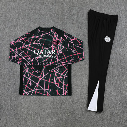 PSG 25/26 Tracksuit - Black & Pink