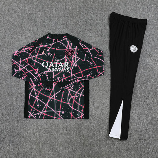 PSG 25/26 Tracksuit - Black & Pink