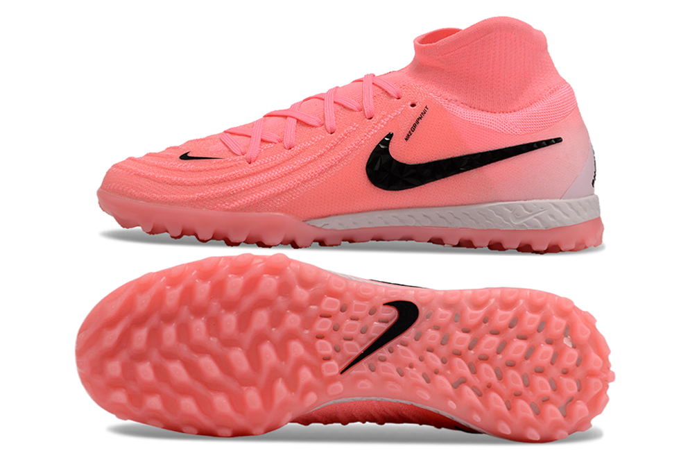 nike phantom elite, pink/white, available in FG and turf.