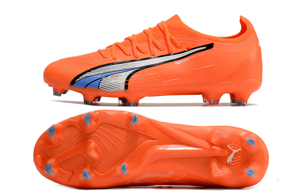 Puma ultra ultimate, orange, available in FG and Turf.