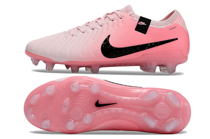 nike tiempo X legend elite, pink/white, available in FG and turf.