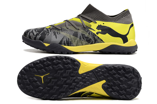 Puma future ultimate 7, black/yellow, available in FG and turf.