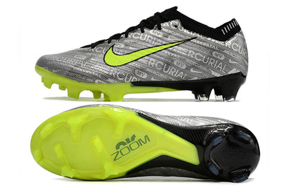 nike air zoom mercurial vapor 15 elite fg silver/lime
