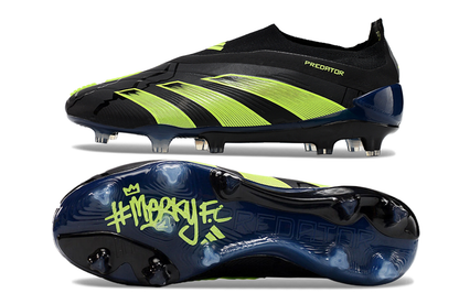 adidas predator elite, black/lime, available in FG (with laces and without), and with tongue.
