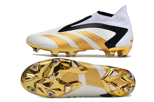 adidas predator elite fg laceless in gold/white/black