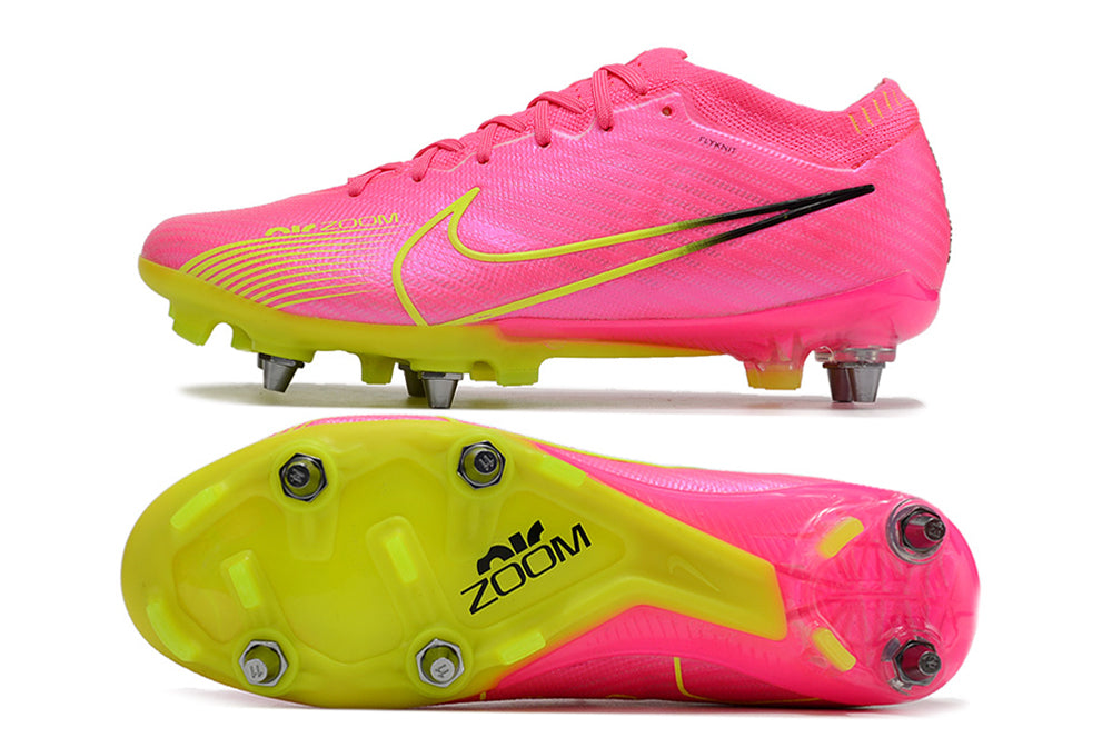 nike air zoom mercurial vapor 15 elite metal-sg pink/lime