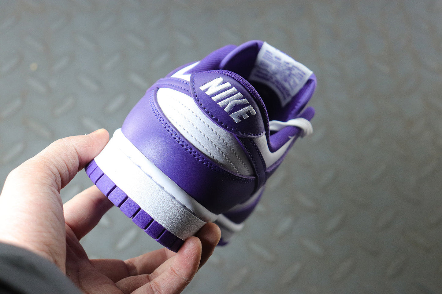 Nike dunk low court purple, all sizes available.