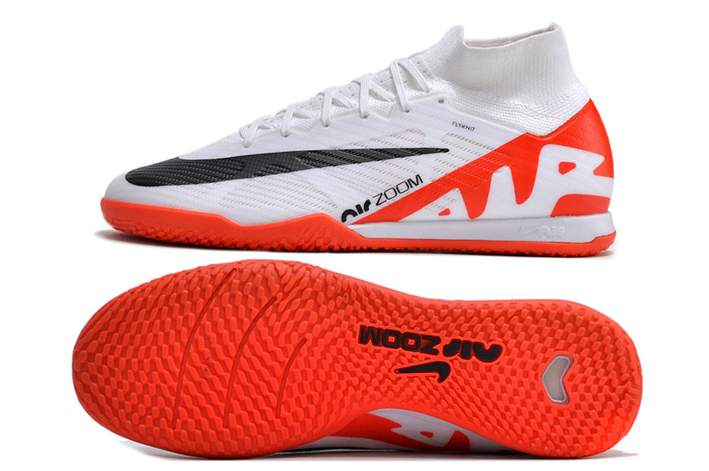 nike air zoom mercurial superfly 9 elite futsal in orange/white