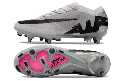 nike air zoom mercurial vapor 15 elite, grey/black, available in FG, turf, and futsal.