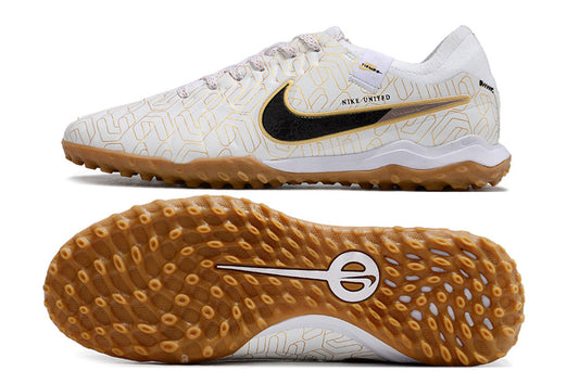nike tiempo X legend elite turf white/gold