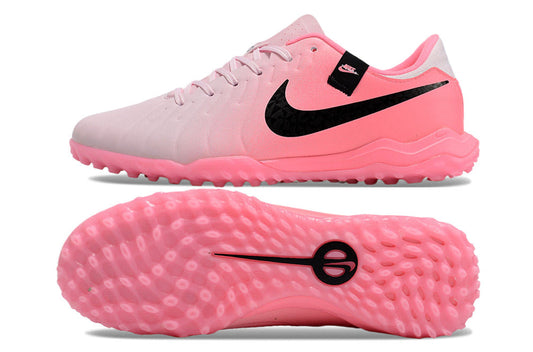 nike tiempo X legend elite, pink/white, available in FG and turf.