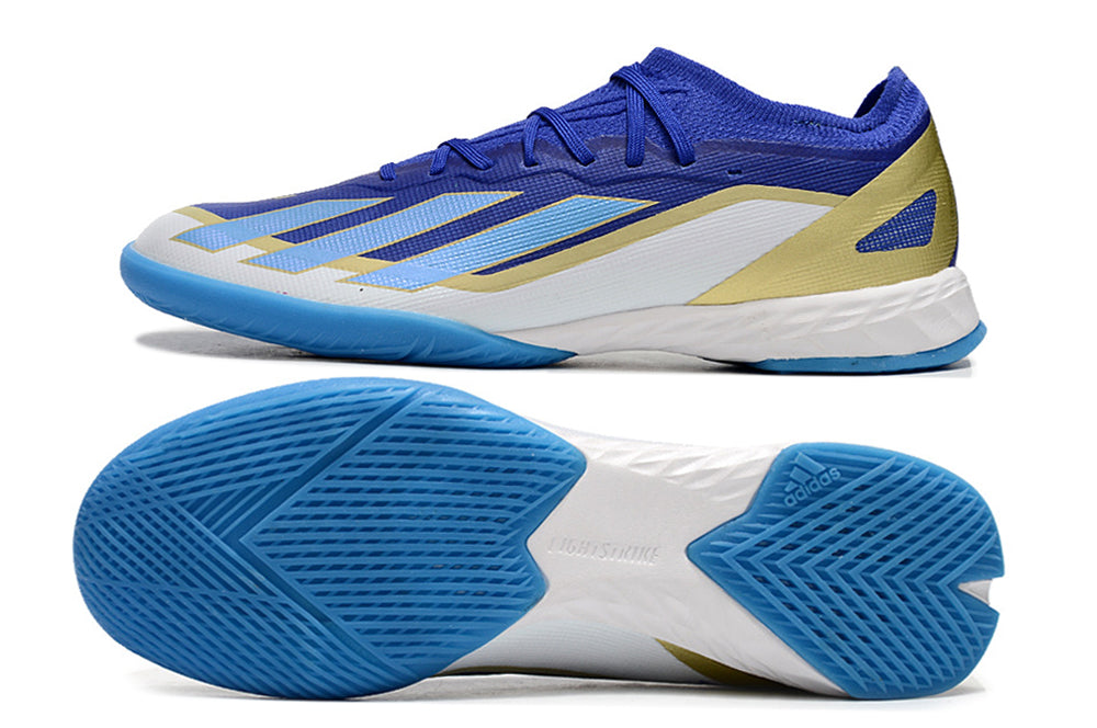 adidas X crazyfast elite futsal in blue/white/gold