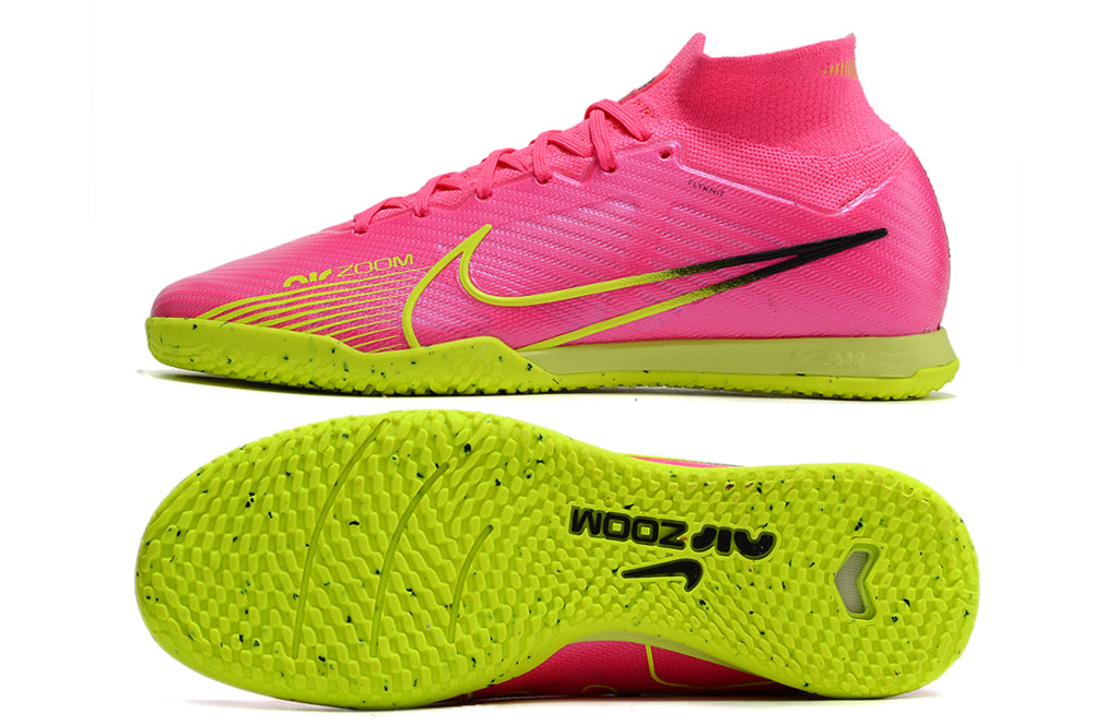 nike air zoom mercurial superfly 9 elite futsal pink/yellow