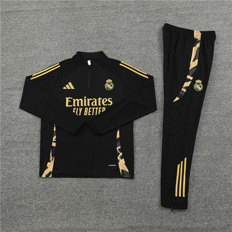 Real Madrid 24/25 Tracksuit - Black