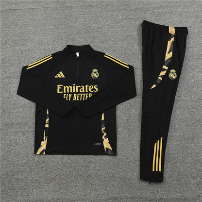 Real Madrid 24/25 Tracksuit - Black