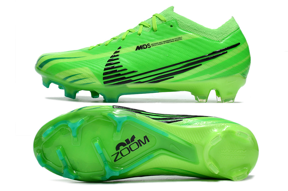 nike air zoom mercurial vapor 15 elite fg green/black 