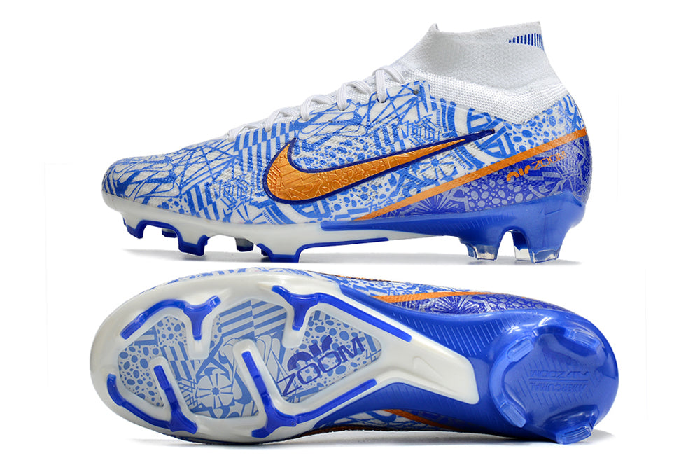nike air zoom mercurial superfly 9 elite fg blue/white