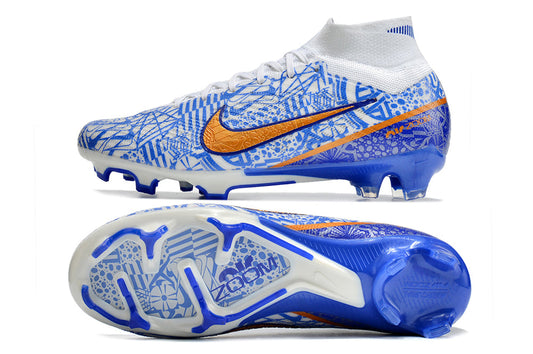 nike air zoom mercurial superfly 9 elite fg blue/white
