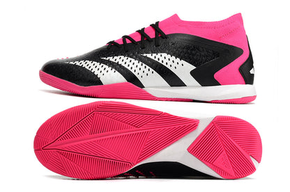 adidas predator accuracy elite futsal in black/pink/white