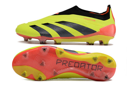 adidas predator elite, black/yellow/red, available in FG (with laces and without), and with tongue.