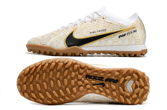 nike air zoom mercurial vapor 15 elite turf white/gold