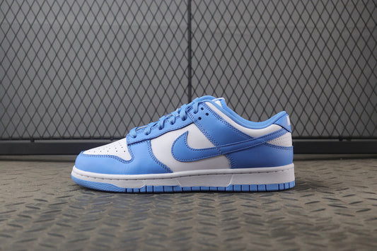 Nike dunk low university blue, all sizes available.